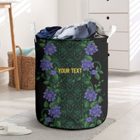 Custom Women’s Cricket Jamaica Floral Series Laundry Basket Lignum Vitae Hummingbirds Geometric Ethnic