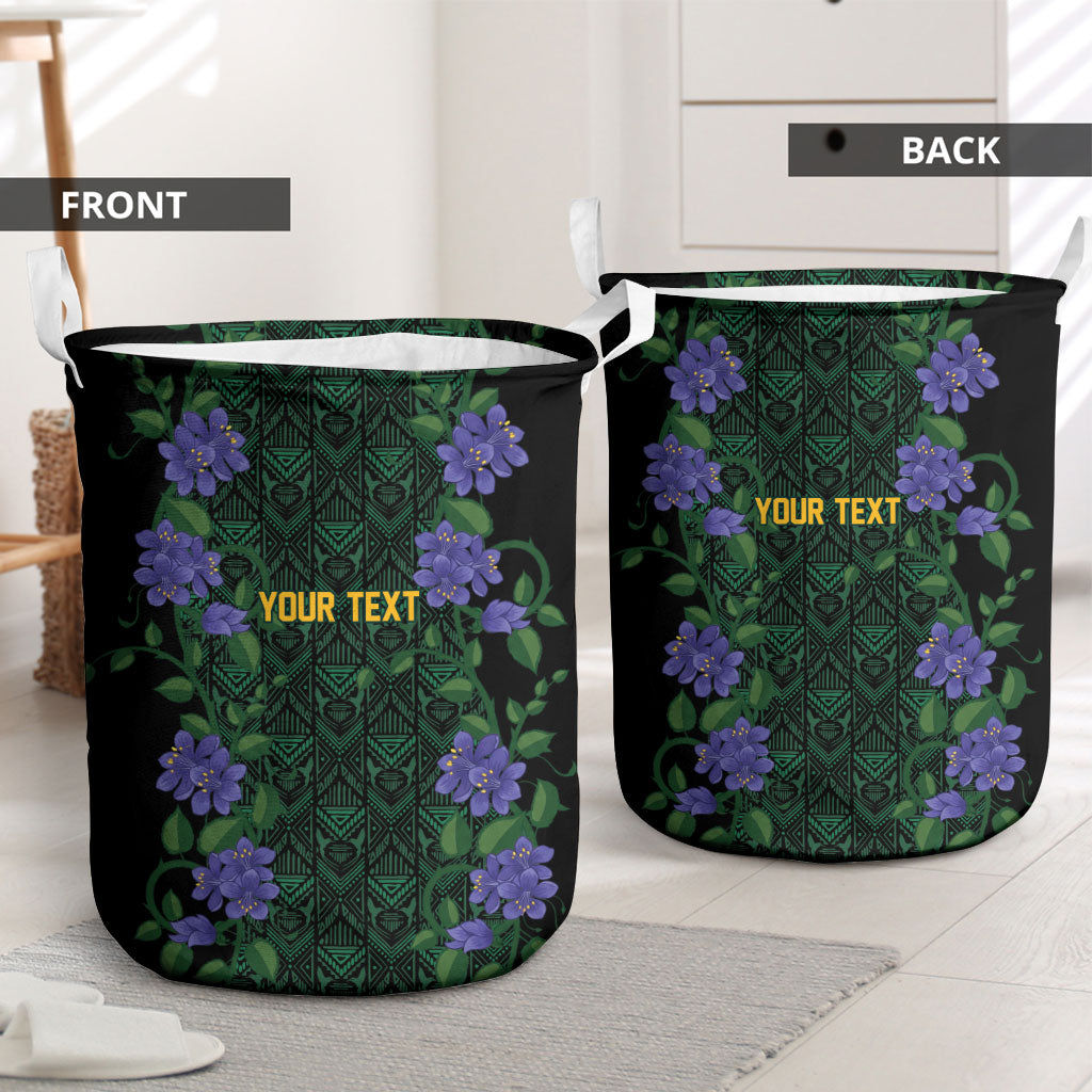 Custom Women’s Cricket Jamaica Floral Series Laundry Basket Lignum Vitae Hummingbirds Geometric Ethnic