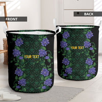 Custom Women’s Cricket Jamaica Floral Series Laundry Basket Lignum Vitae Hummingbirds Geometric Ethnic