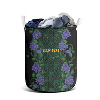 Custom Women’s Cricket Jamaica Floral Series Laundry Basket Lignum Vitae Hummingbirds Geometric Ethnic