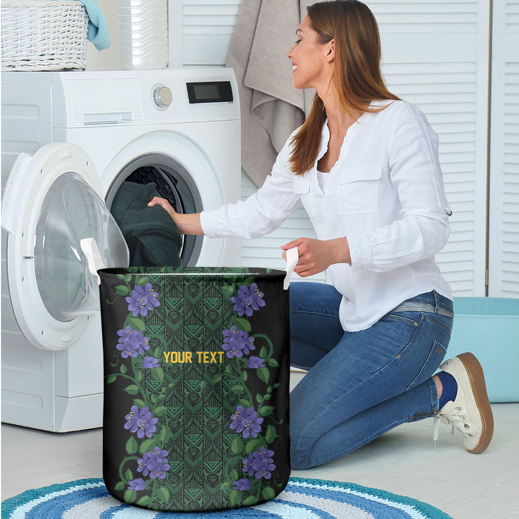Custom Women’s Cricket Jamaica Floral Series Laundry Basket Lignum Vitae Hummingbirds Geometric Ethnic