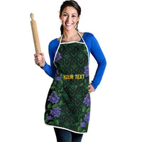 Custom Women’s Cricket Jamaica Floral Series Apron Lignum Vitae Hummingbirds Geometric Ethnic