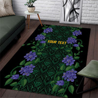 Custom Women’s Cricket Jamaica Floral Series Area Rug Lignum Vitae Hummingbirds Geometric Ethnic