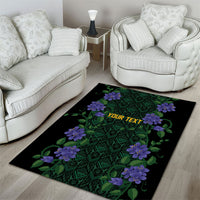 Custom Women’s Cricket Jamaica Floral Series Area Rug Lignum Vitae Hummingbirds Geometric Ethnic