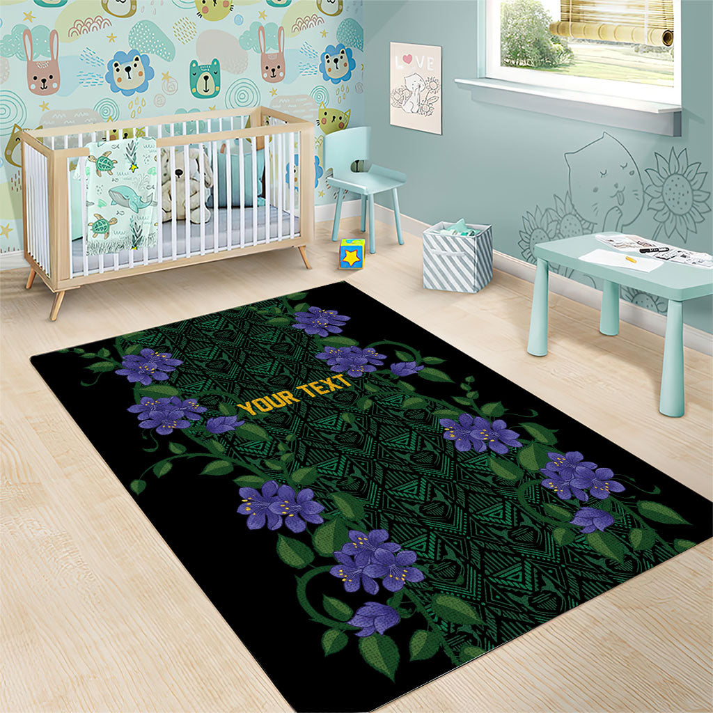 Custom Women’s Cricket Jamaica Floral Series Area Rug Lignum Vitae Hummingbirds Geometric Ethnic
