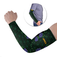 Custom Women’s Cricket Jamaica Floral Series Arm Sleeves Lignum Vitae Hummingbirds Geometric Ethnic