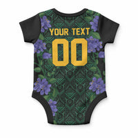 Custom Women’s Cricket Jamaica Floral Series Baby Onesie Lignum Vitae Hummingbirds Geometric Ethnic