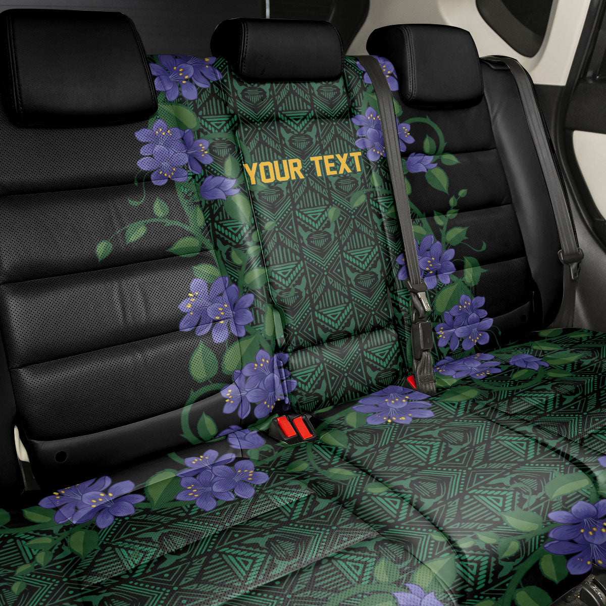 Custom Women’s Cricket Jamaica Floral Series Back Car Seat Cover Lignum Vitae Hummingbirds Geometric Ethnic