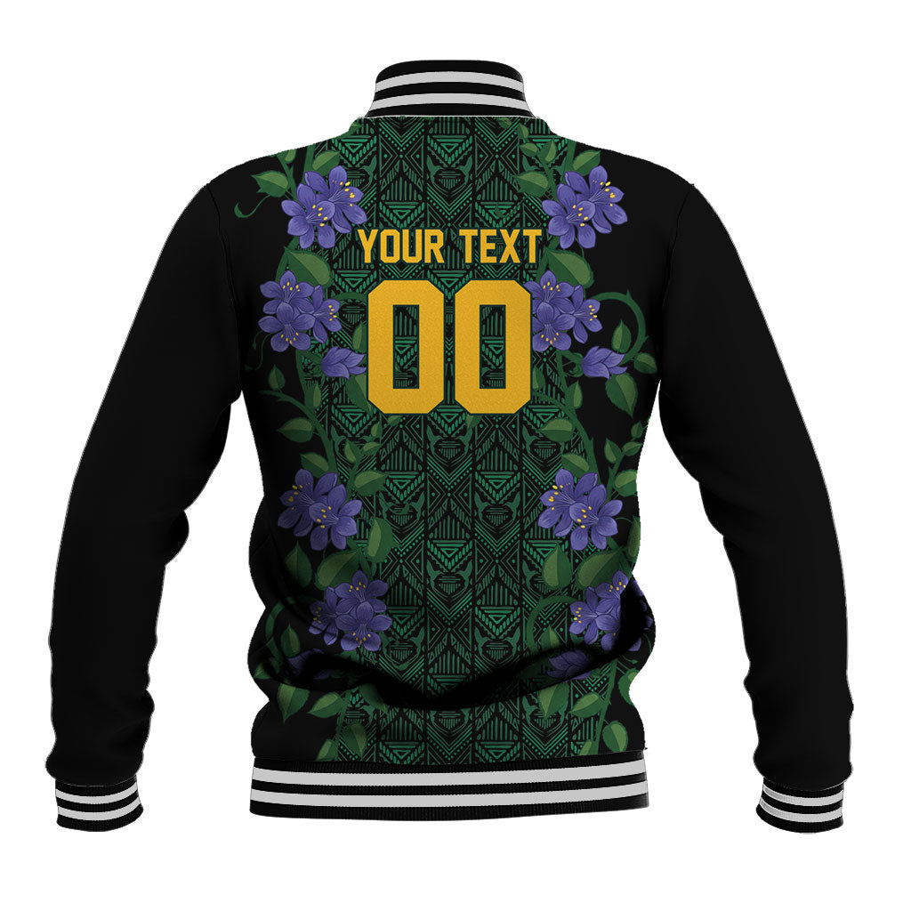 Custom Women’s Cricket Jamaica Floral Series Baseball Jacket Lignum Vitae Hummingbirds Geometric Ethnic