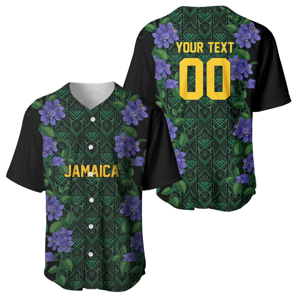 Custom Women’s Cricket Jamaica Floral Series Baseball Jersey Lignum Vitae Hummingbirds Geometric Ethnic
