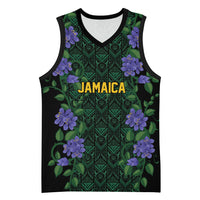 Custom Women’s Cricket Jamaica Floral Series Basketball Jersey Lignum Vitae Hummingbirds Geometric Ethnic