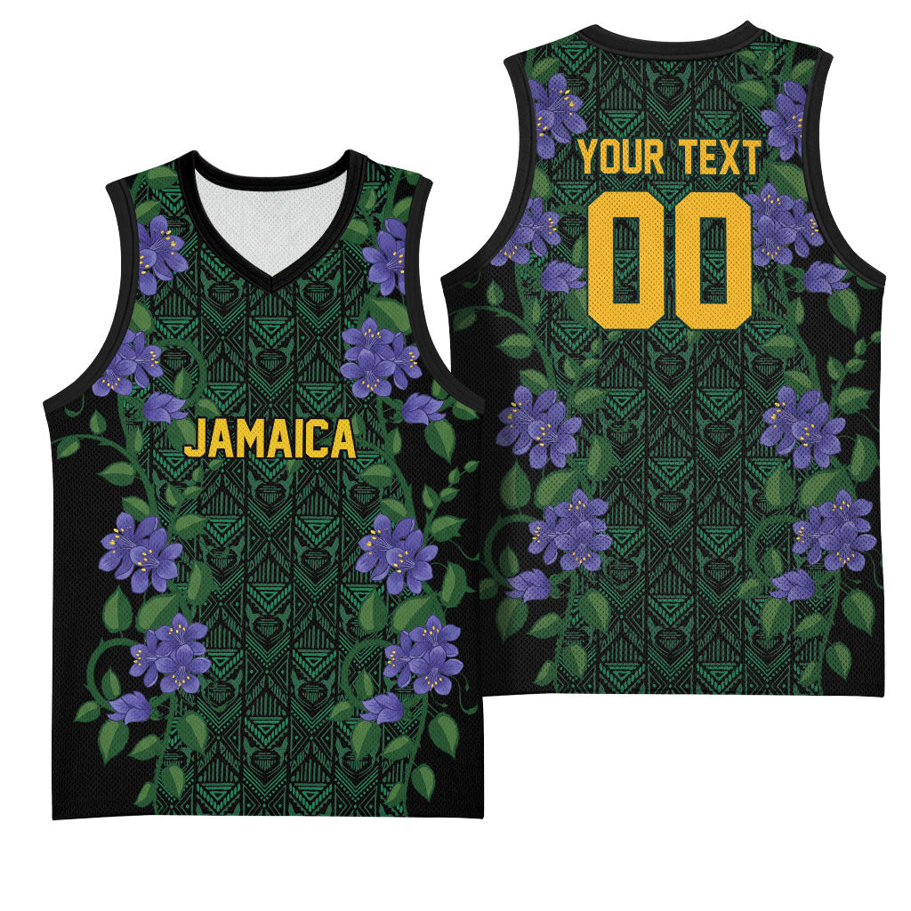 Custom Women’s Cricket Jamaica Floral Series Basketball Jersey Lignum Vitae Hummingbirds Geometric Ethnic