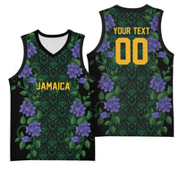Custom Women’s Cricket Jamaica Floral Series Basketball Jersey Lignum Vitae Hummingbirds Geometric Ethnic
