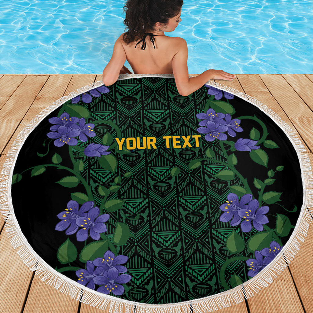 Custom Women’s Cricket Jamaica Floral Series Beach Blanket Lignum Vitae Hummingbirds Geometric Ethnic