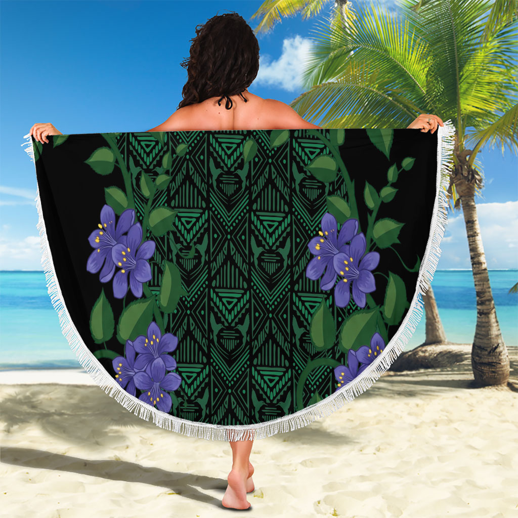 Custom Women’s Cricket Jamaica Floral Series Beach Blanket Lignum Vitae Hummingbirds Geometric Ethnic