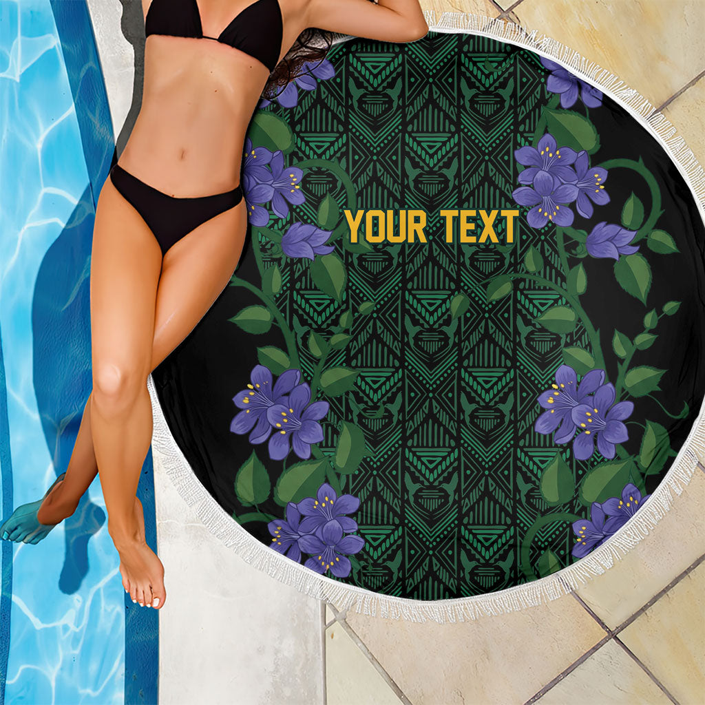 Custom Women’s Cricket Jamaica Floral Series Beach Blanket Lignum Vitae Hummingbirds Geometric Ethnic