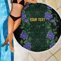 Custom Women’s Cricket Jamaica Floral Series Beach Blanket Lignum Vitae Hummingbirds Geometric Ethnic