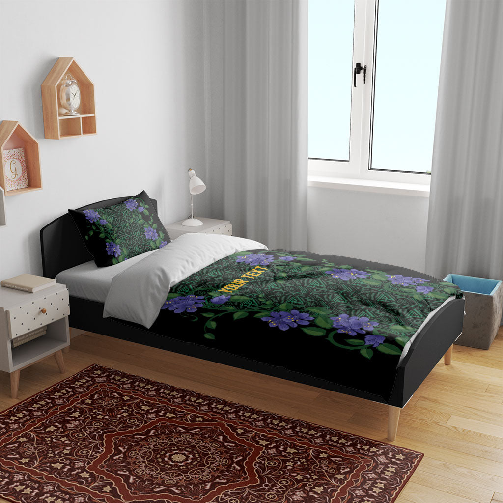 Custom Women’s Cricket Jamaica Floral Series Bedding Set Lignum Vitae Hummingbirds Geometric Ethnic