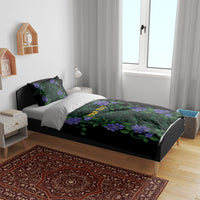 Custom Women’s Cricket Jamaica Floral Series Bedding Set Lignum Vitae Hummingbirds Geometric Ethnic
