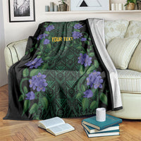 Custom Women’s Cricket Jamaica Floral Series Blanket Lignum Vitae Hummingbirds Geometric Ethnic