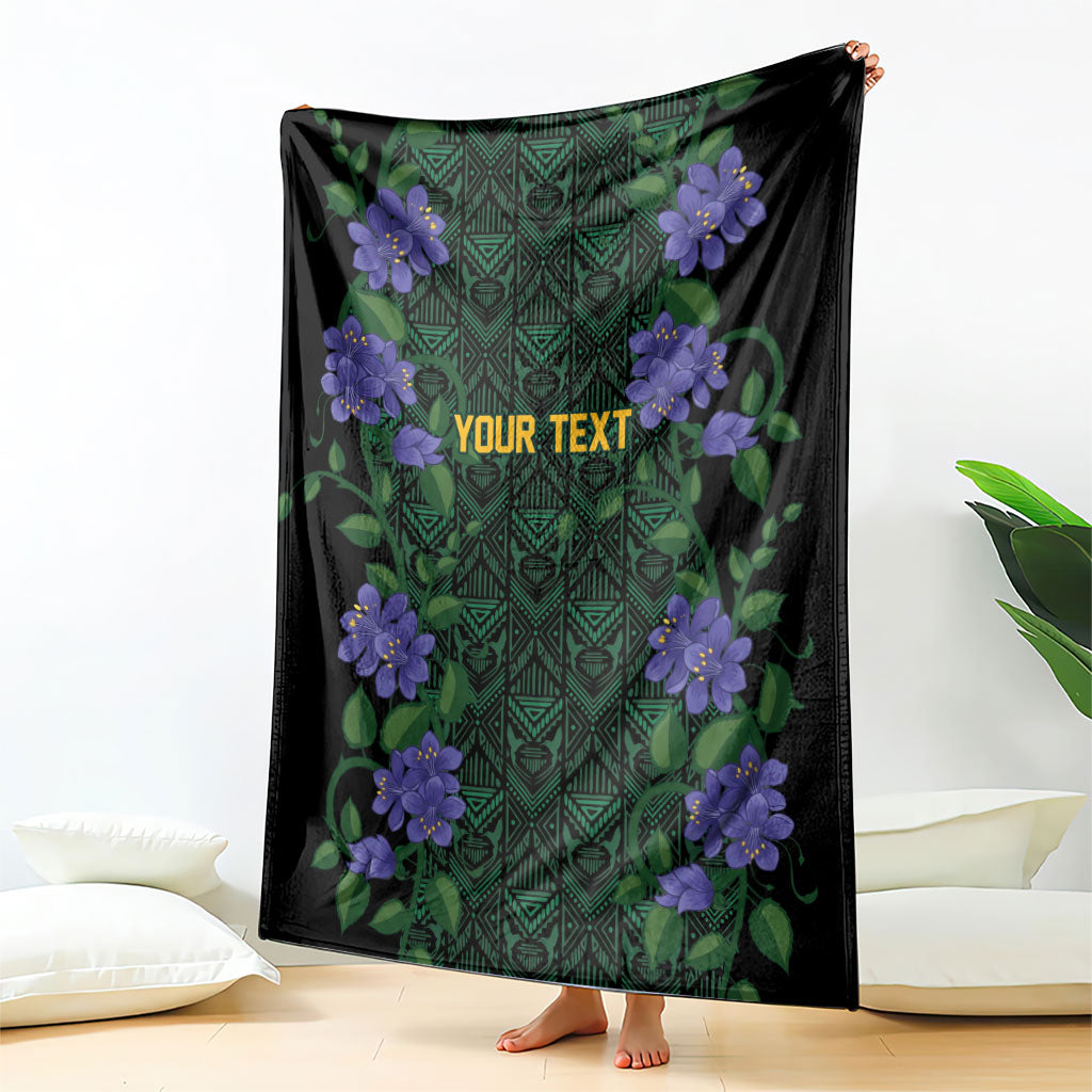 Custom Women’s Cricket Jamaica Floral Series Blanket Lignum Vitae Hummingbirds Geometric Ethnic
