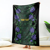 Custom Women’s Cricket Jamaica Floral Series Blanket Lignum Vitae Hummingbirds Geometric Ethnic
