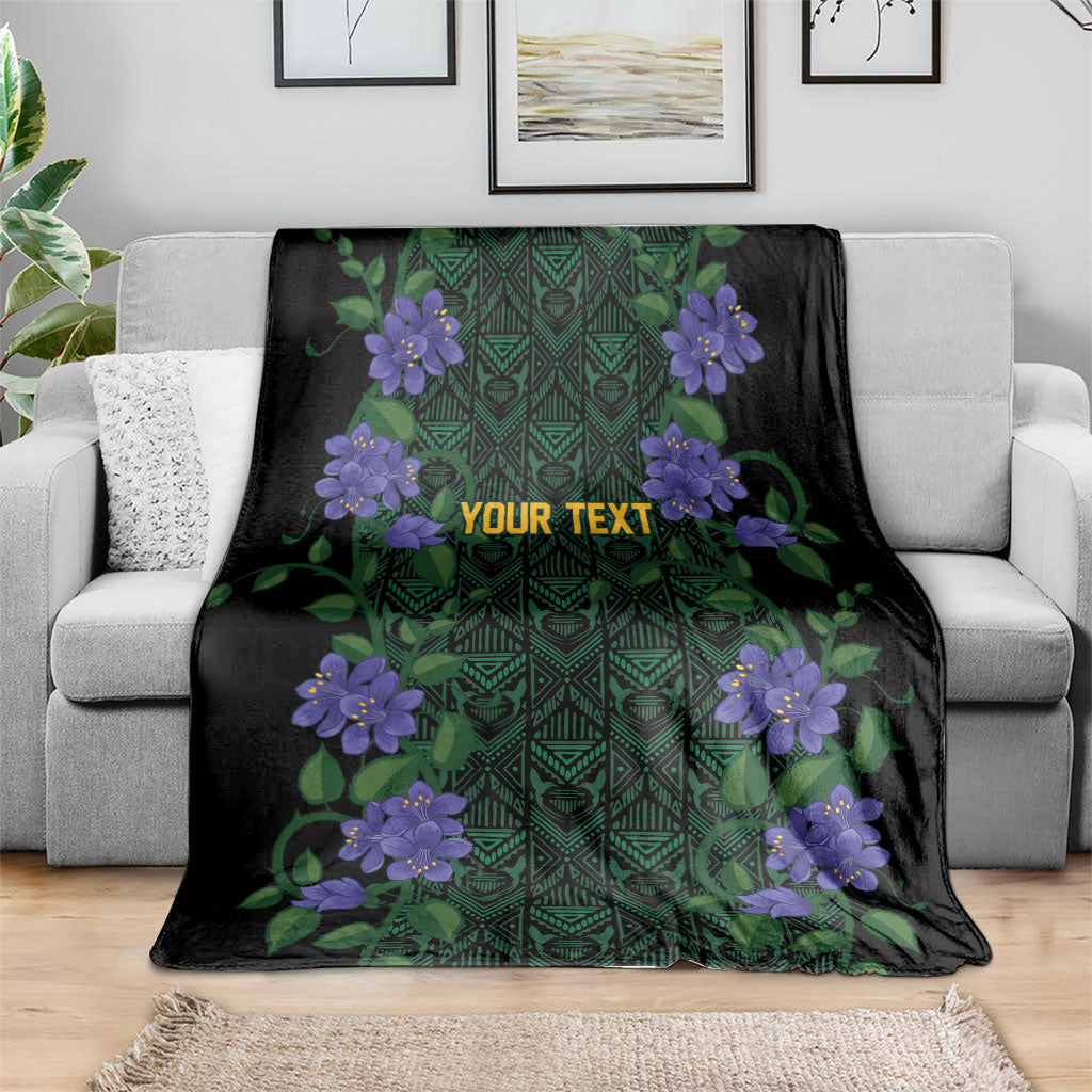 Custom Women’s Cricket Jamaica Floral Series Blanket Lignum Vitae Hummingbirds Geometric Ethnic