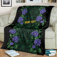 Custom Women’s Cricket Jamaica Floral Series Blanket Lignum Vitae Hummingbirds Geometric Ethnic