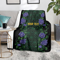 Custom Women’s Cricket Jamaica Floral Series Blanket Lignum Vitae Hummingbirds Geometric Ethnic