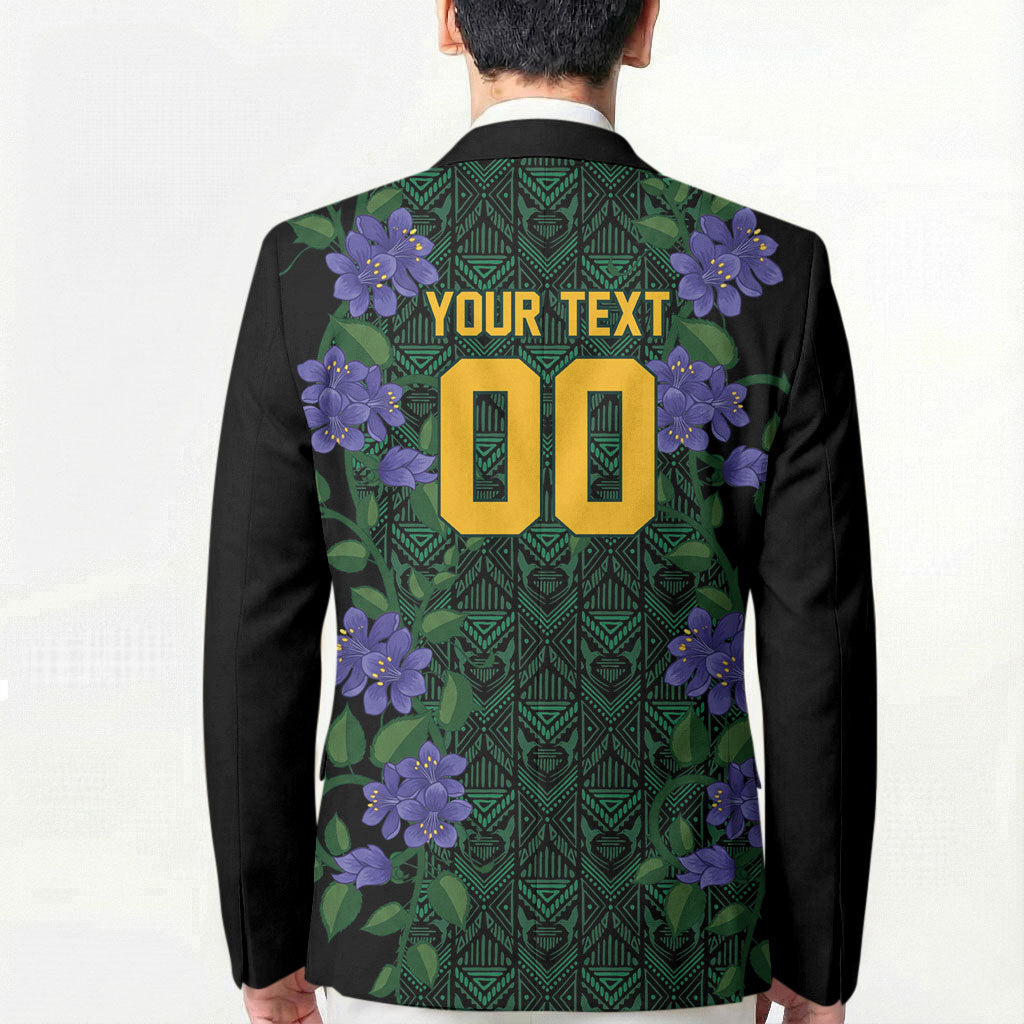 Custom Women’s Cricket Jamaica Floral Series Blazer Lignum Vitae Hummingbirds Geometric Ethnic