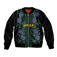 Custom Women’s Cricket Jamaica Floral Series Bomber Jacket Lignum Vitae Hummingbirds Geometric Ethnic