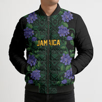 Custom Women’s Cricket Jamaica Floral Series Bomber Puffer Jacket Lignum Vitae Hummingbirds Geometric Ethnic