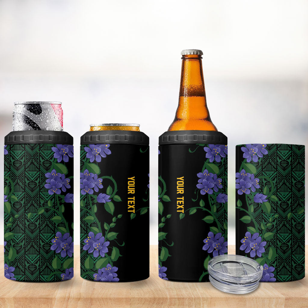 Custom Women’s Cricket Jamaica Floral Series 4 in 1 Can Cooler Tumbler Lignum Vitae Hummingbirds Geometric Ethnic