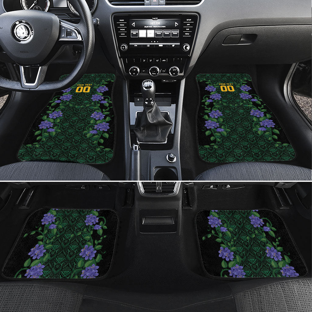 Custom Women’s Cricket Jamaica Floral Series Car Mats Lignum Vitae Hummingbirds Geometric Ethnic