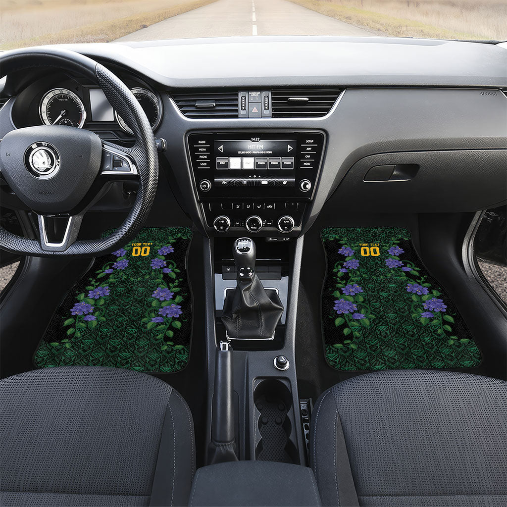 Custom Women’s Cricket Jamaica Floral Series Car Mats Lignum Vitae Hummingbirds Geometric Ethnic