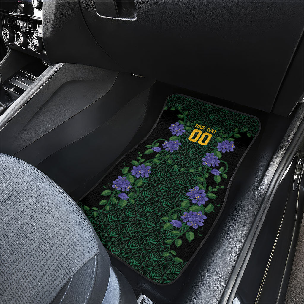 Custom Women’s Cricket Jamaica Floral Series Car Mats Lignum Vitae Hummingbirds Geometric Ethnic