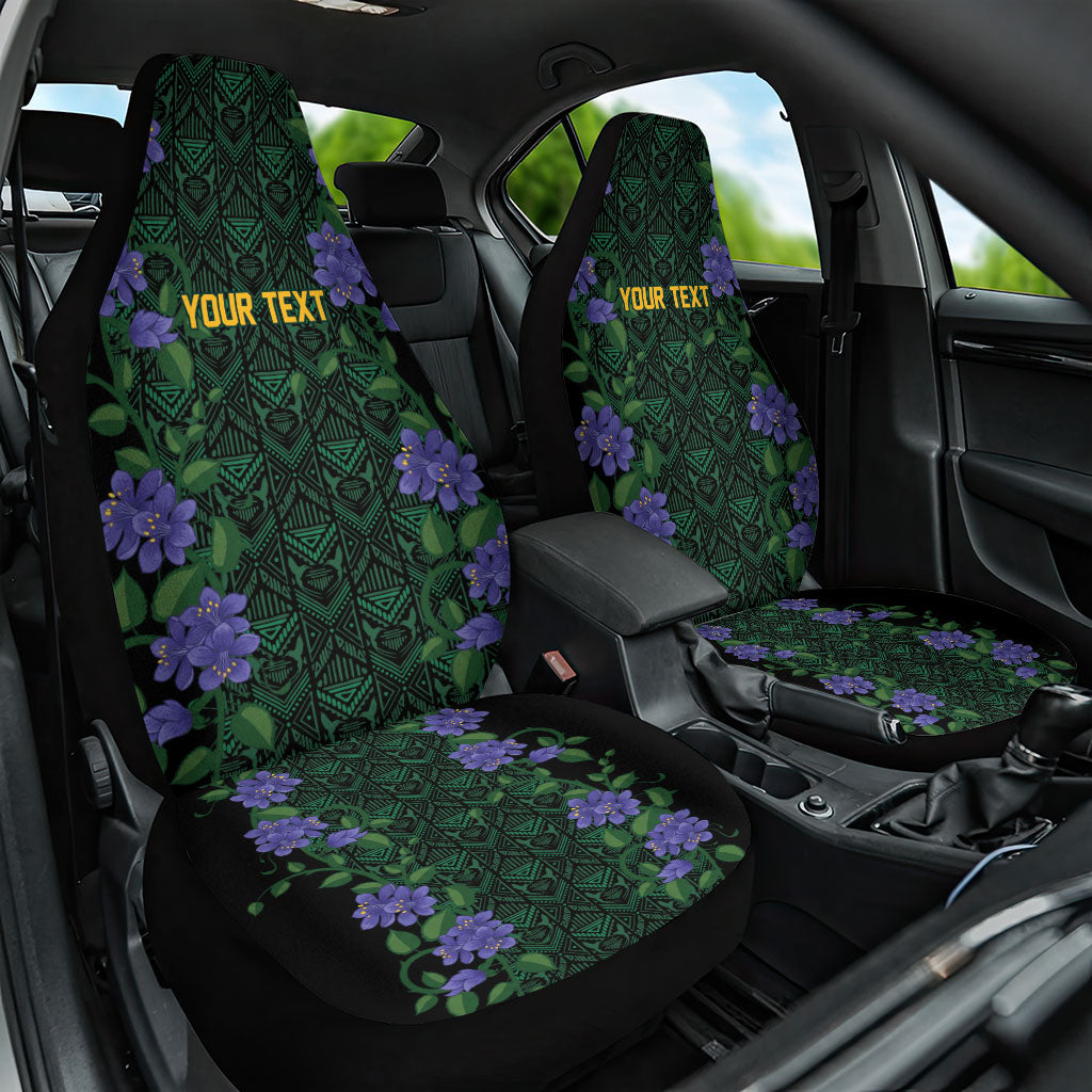 Custom Women’s Cricket Jamaica Floral Series Car Seat Cover Lignum Vitae Hummingbirds Geometric Ethnic