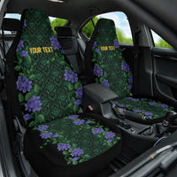 Custom Women’s Cricket Jamaica Floral Series Car Seat Cover Lignum Vitae Hummingbirds Geometric Ethnic