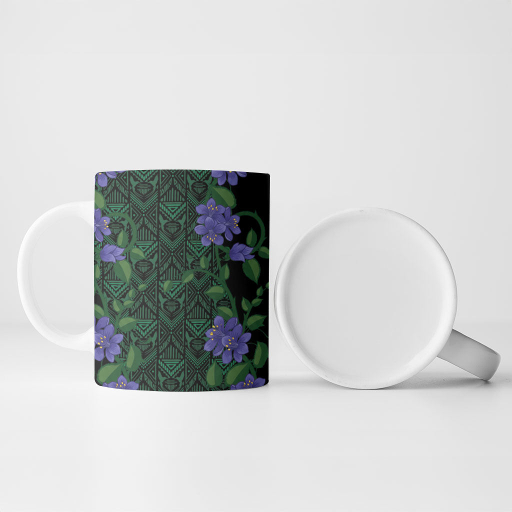 Custom Women’s Cricket Jamaica Floral Series Ceramic Mug Lignum Vitae Hummingbirds Geometric Ethnic