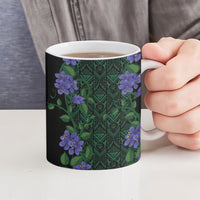 Custom Women’s Cricket Jamaica Floral Series Ceramic Mug Lignum Vitae Hummingbirds Geometric Ethnic