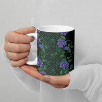 Custom Women’s Cricket Jamaica Floral Series Ceramic Mug Lignum Vitae Hummingbirds Geometric Ethnic