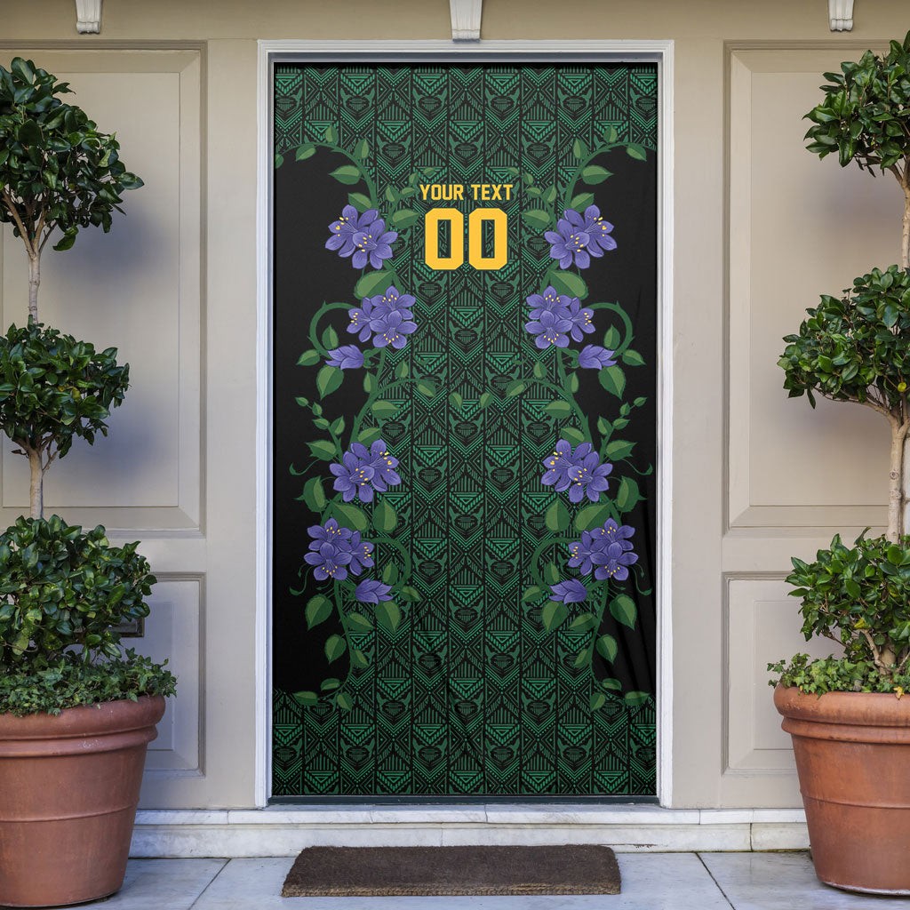 Custom Women’s Cricket Jamaica Floral Series Door Cover Lignum Vitae Hummingbirds Geometric Ethnic
