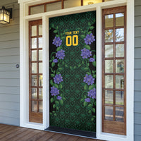 Custom Women’s Cricket Jamaica Floral Series Door Cover Lignum Vitae Hummingbirds Geometric Ethnic