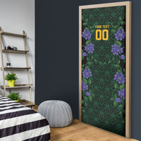 Custom Women’s Cricket Jamaica Floral Series Door Cover Lignum Vitae Hummingbirds Geometric Ethnic