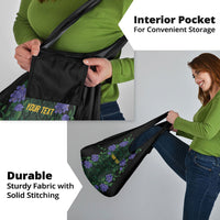 Custom Women’s Cricket Jamaica Floral Series Grocery Bag Lignum Vitae Hummingbirds Geometric Ethnic