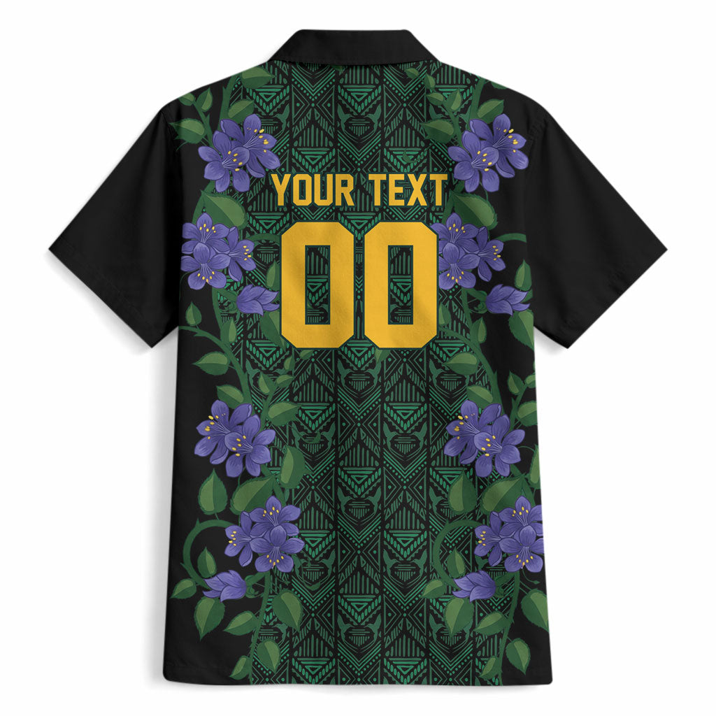 Custom Women’s Cricket Jamaica Floral Series Hawaiian Shirt Lignum Vitae Hummingbirds Geometric Ethnic