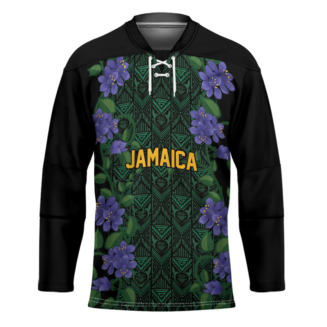 Custom Women’s Cricket Jamaica Floral Series Hockey Jersey Lignum Vitae Hummingbirds Geometric Ethnic