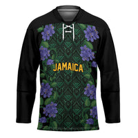 Custom Women’s Cricket Jamaica Floral Series Hockey Jersey Lignum Vitae Hummingbirds Geometric Ethnic