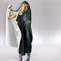 Custom Women’s Cricket Jamaica Floral Series Hooded Blanket Lignum Vitae Hummingbirds Geometric Ethnic