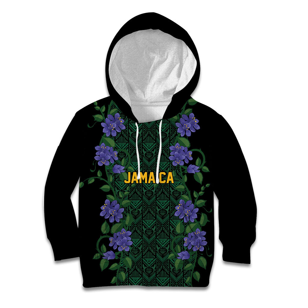 Custom Women’s Cricket Jamaica Floral Series Kid Hoodie Lignum Vitae Hummingbirds Geometric Ethnic